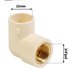 Joelho Transição Ff Cpvc 22mm X 3/4'pol 10 Peças Ultraterm Kr