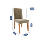 Jogo 02 Cadeiras Para Sala De Jantar Nicole Cinamomo