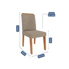 Jogo 02 Cadeiras Para Sala De Jantar Nicole Cinamomo/linho Be