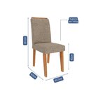 Jogo 02 Cadeiras Para Sala De Jantar Tais Bege