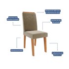 Jogo 02 Cadeiras Para Sala De Jantar Tais Cinamomo/joli