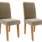 Jogo 02 Cadeiras Para Sala De Jantar Tais Cinamomo/joli