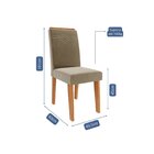 Jogo 02 Cadeiras Para Sala De Jantar Tais Cinamomo/joli