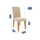 Jogo 02 Cadeiras Para Sala De Jantar Tais Cinamomo/nude