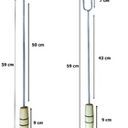 Jogo 04 Espetos Duplos Churrasco 60 Cm E 1 Garfo E 1 Rastelo