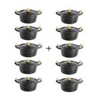 Jogo 10 Panelas Caçarolas Alumínio Fundido Craqueadas