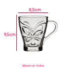 Jogo 12 Canecas De Vidro Borboleta 280ml Class Home