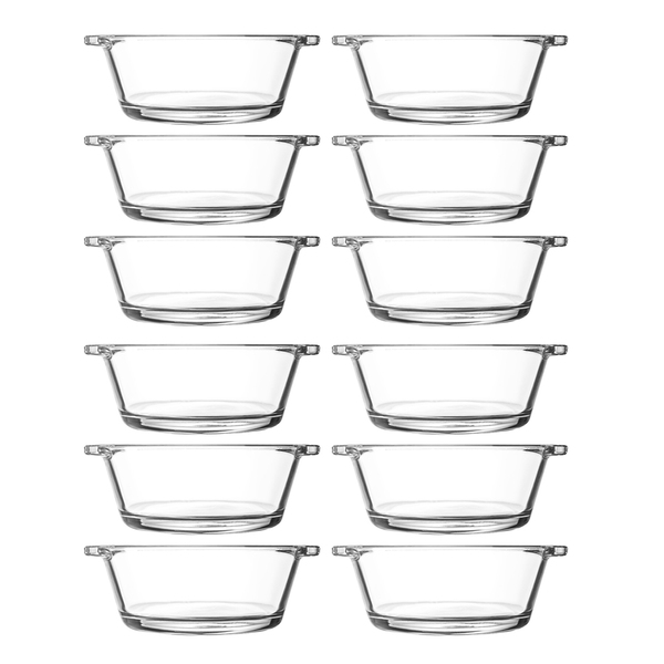 Jogo 12 Petisqueiras Redonda Vidro Casual 100ml Class Home