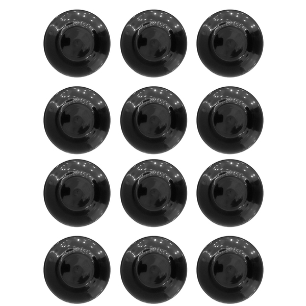 Jogo 12 Pratos Fundo Cerâmica Preto 23cm Class Home