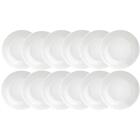 Jogo 12 Pratos Fundos Porcelana 21cm Tramontina Leonora Branc