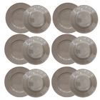 Jogo 12 Pratos Raso E Fundo Nude Class Home