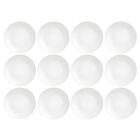 Jogo 12 Pratos Rasos Redondos 28cm Porcelana Branca Tramontin