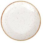 Jogo 12 Pratos Rústicos Tramontina Rasos Marrom Em Porcelana