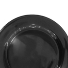 Jogo 12 Pratos Sobremesa Cerâmica Preto 18cm Class Home