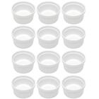 Jogo 12 Ramequins 50ml Canelado Porcelana Classic Branco Lyor