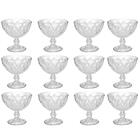 Jogo 12 Taças Diamond Lyor Sobremesa 250ml Vidro Transparente