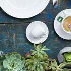 Jogo 12 Xícaras Com Pires 75ml Café Porcelana Branca Relevo C