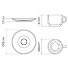 Jogo 12 Xícaras Com Pires Em Porcelana 240ml Paola Tramontina