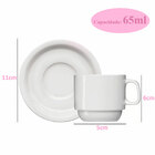Jogo 12 Xícaras De Café Com Pires De Porcelana 65ml Classe Ún