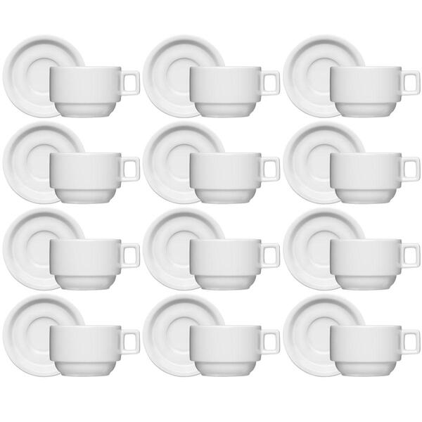 Jogo 12 Xícaras De Chá Com Pires 100ml Bar Hotel Germer Em Po