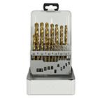 Jogo 19 Brocas HP Titânio Aço Rápido HSS TIN 1,0a10,0mm 137,0