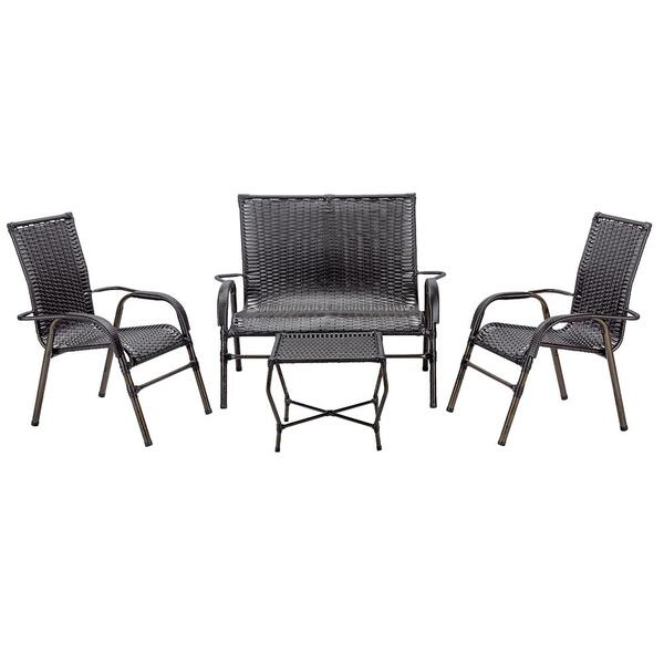 Jogo 1 Mesa Baixa Tabaco 1 Namoradeira 2 Cadeiras Para Area J