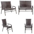 Jogo 1 Namoradeira 2 Cadeiras Para Area Edicula Jardim Bela,