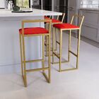 Jogo 2 Banqueta Alta Balcão Bistrô Dourada Confort Industrial