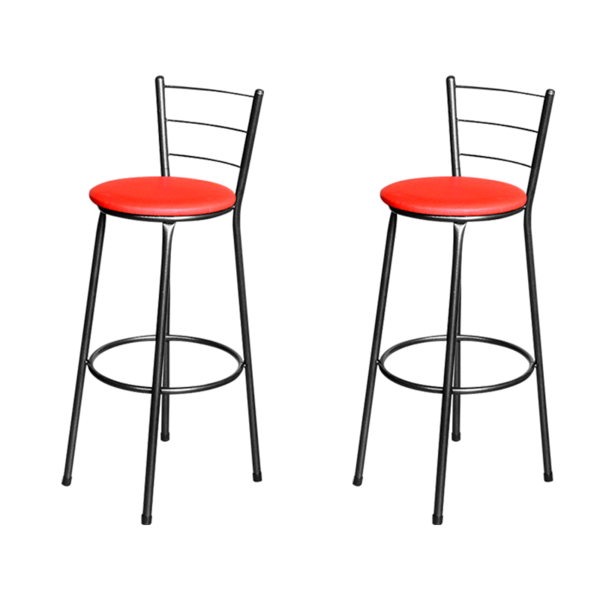 Jogo 2 Banqueta Alta Para Cozinha Epoxi Craqueada Assento Est