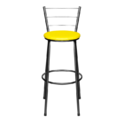 Jogo 2 Banqueta Alta Para Cozinha Epoxi Craqueada Assento Est