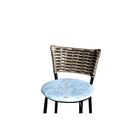 Jogo 2 Banqueta Baixa Para Cozinha Ratan Cappuccino Preta Est