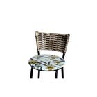 Jogo 2 Banqueta Baixa Para Cozinha Ratan Cappuccino Preta Est