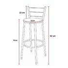 Jogo 2 Banquetas Altas Ratan Branca Retro Lilás