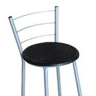 Jogo 2 Banquetas Altas Ratan Cinza Retro Preto