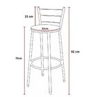 Jogo 2 Banquetas Altas Ratan Cinza Retro Terracota