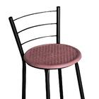 Jogo 2 Banquetas Altas Ratan Preta Retro Terracota