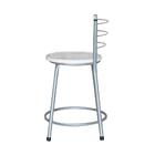 Jogo 2 Banquetas Baixas Ratan Cinza Retro Laca Branca