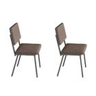 Jogo 2 Cadeira De Escritório Orlando Marrom