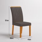 Jogo 2 Cadeiras Miami Yescasa Cinza Escuro