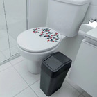 Jogo 2 Lixeiras Com Tampa Basculante 8l - Preto - Astra