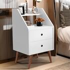 Jogo 2 Mesas De Cabeceira Com Prateleira Florência Branco