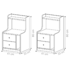 Jogo 2 Mesas De Cabeceira Salinas Off White Freijó