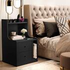 Jogo 2 Mesas De Cabeceira Salinas Preto