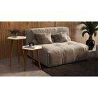 Jogo 2 Mesas Lateral E Apoio Off White Com Freijó