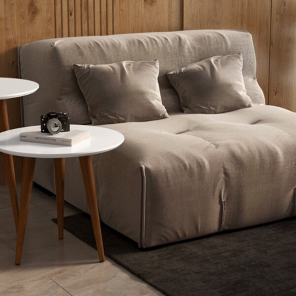 Jogo 2 Mesas Lateral E Apoio Redonda Prime Retrô Pés Palito C