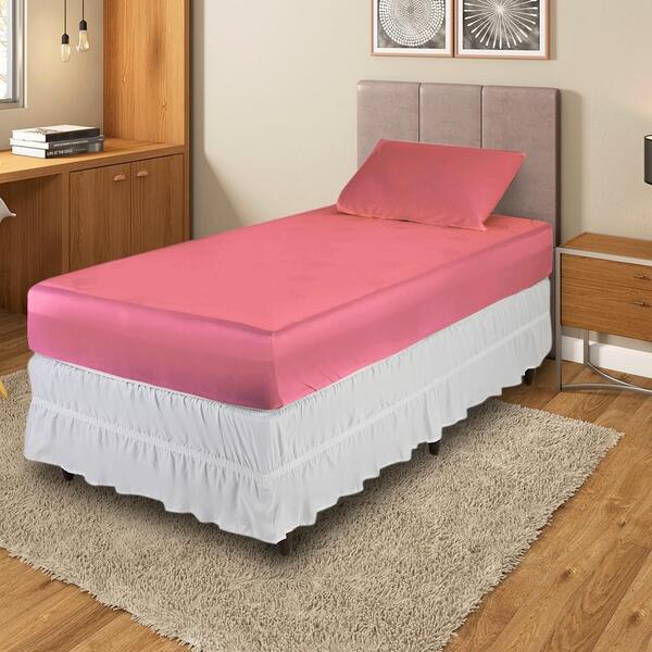 Jogo 2 Peças Lençol + Fronha Solteiro Malha Gel Elástico