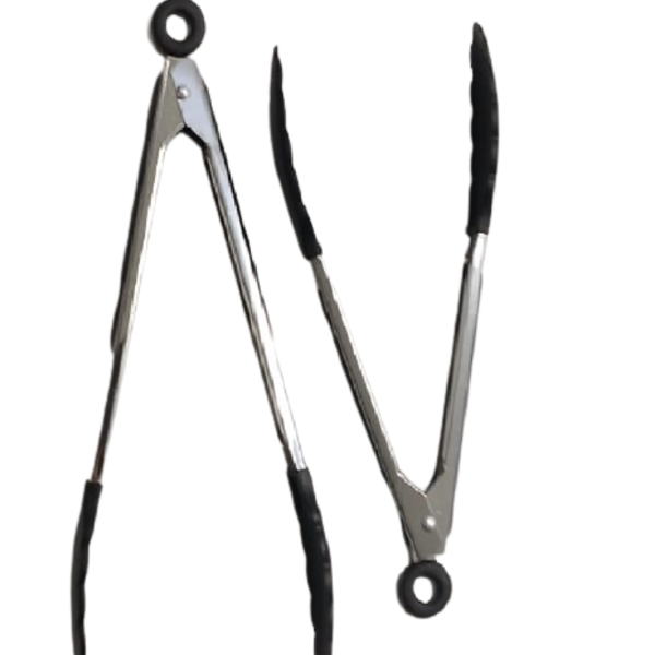 Jogo 2 Pinça Multiuso De Silicone 25,5 Cm Preto Unyhome