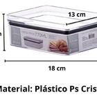 Jogo 2 Potes Hermeticos Porta Frios 770ml Empilhaveis