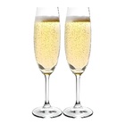 Jogo 2 Taças Champagne Espumante De Cristal 220ml - Conjunto