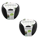 Jogo 2 Vasos Auto Irrigáveis Médio Preto - Botanika